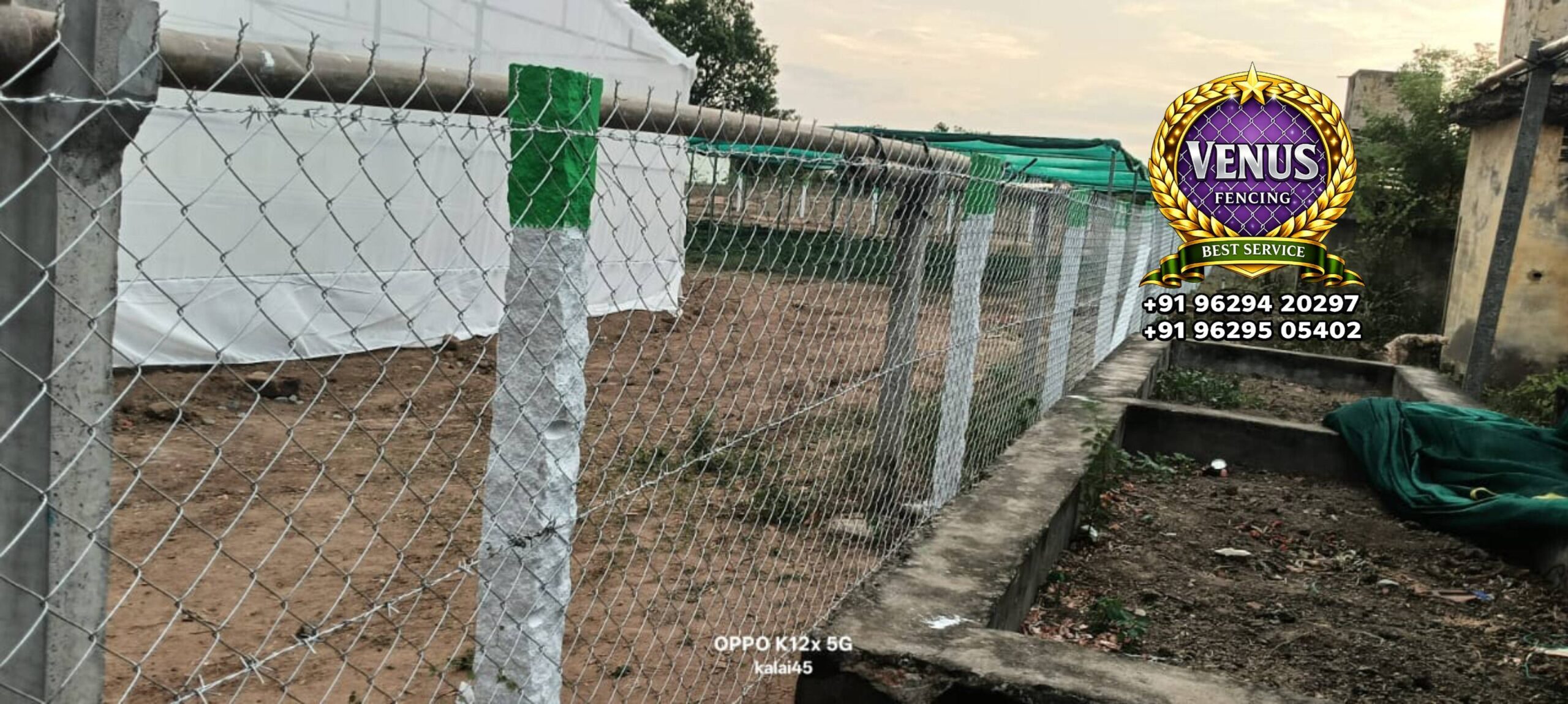 Diamond Fencing with Barbed Lines